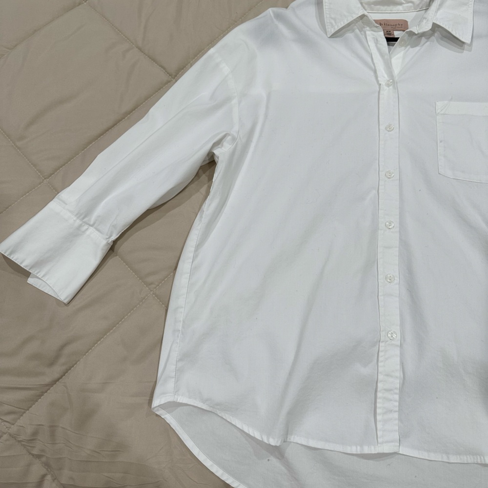 Oversized White button down shirt